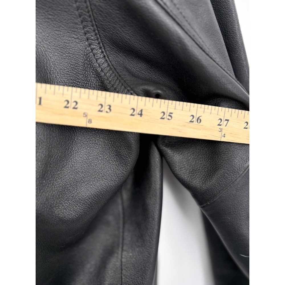First Classics Authentic Riding Gear Leather Jacket XL Black Snap Front - Picture 9 of 9